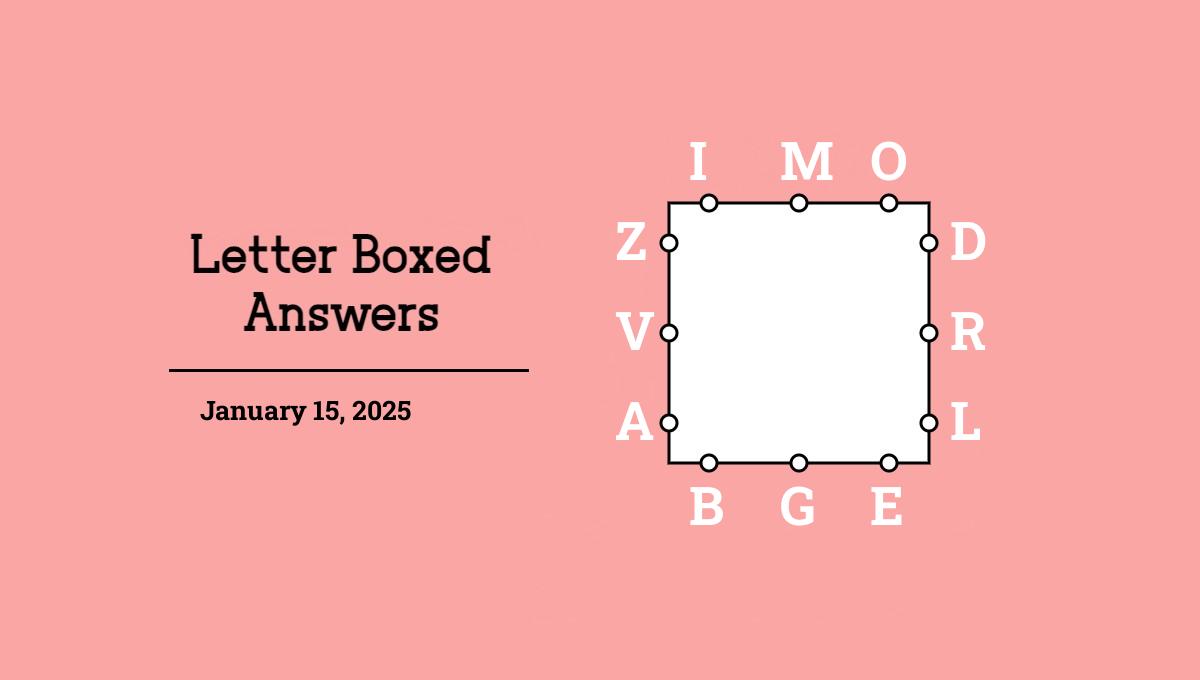 NYT Letter Boxed answers January 15, 2025