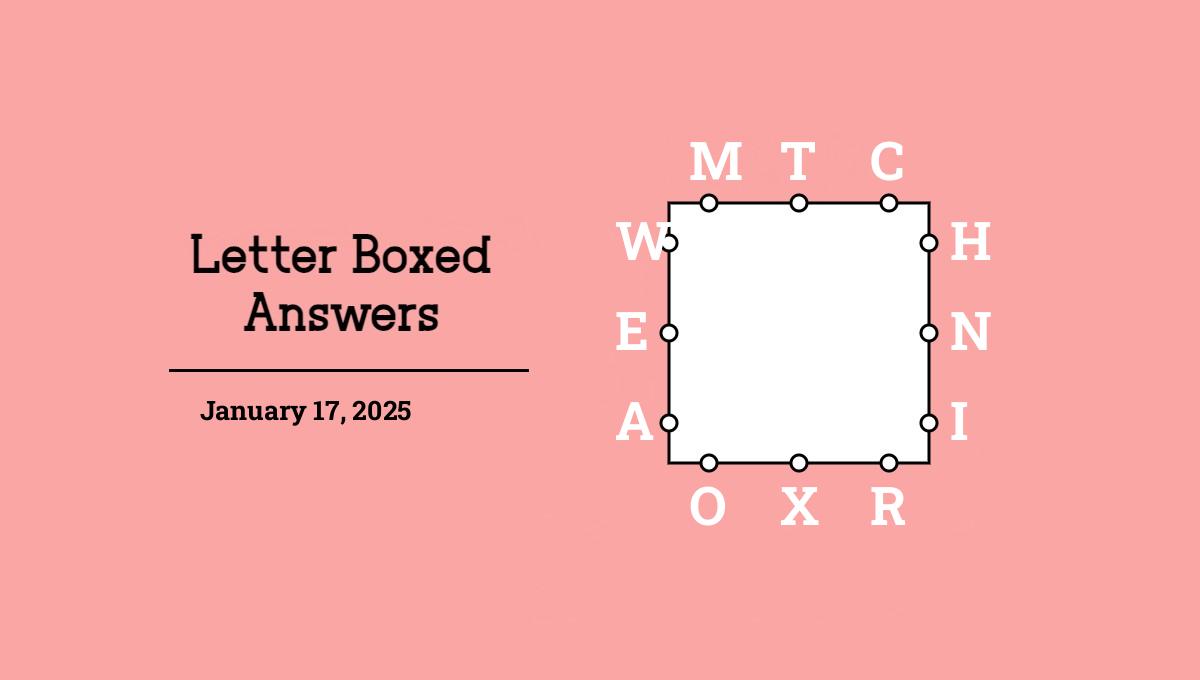 NYT Letter Boxed answers January 17, 2025