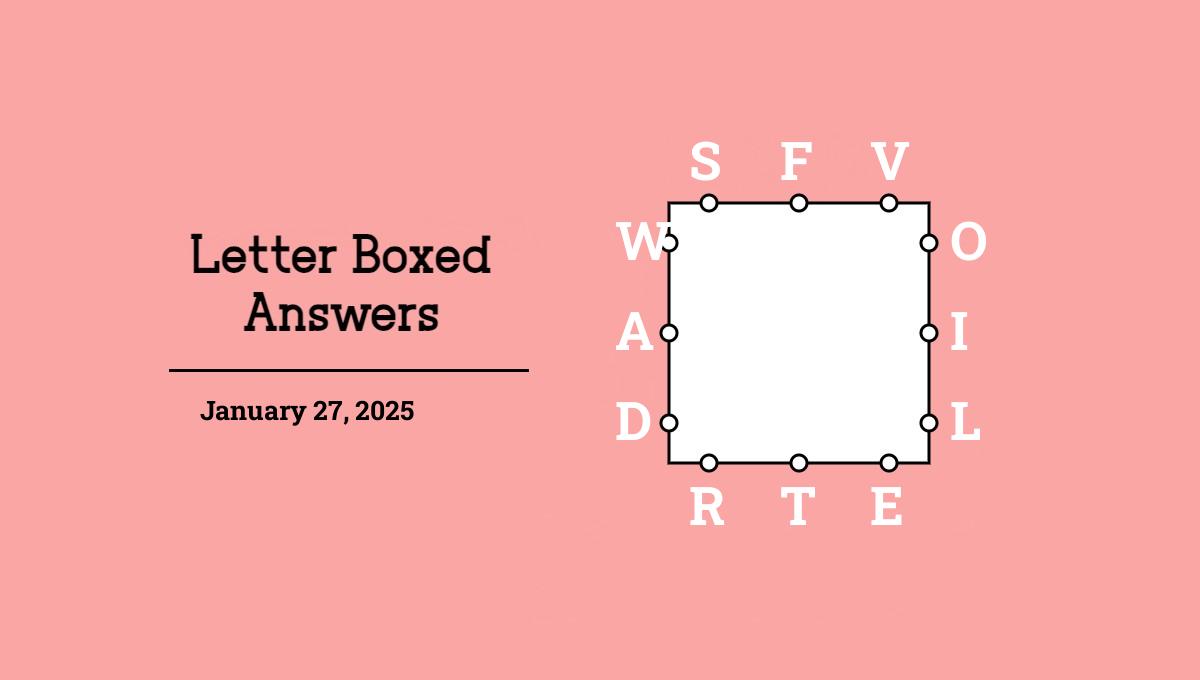 NYT Letter Boxed answers January 27, 2025