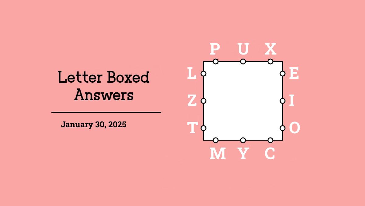 NYT Letter Boxed answers January 30, 2025