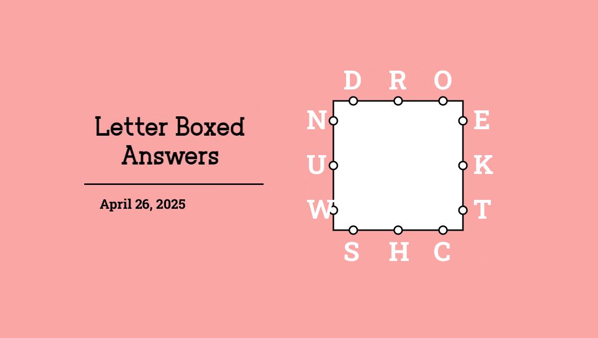 April 26, 2025 answers