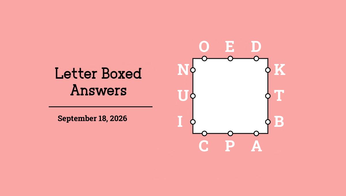 September 18, 2026 answers