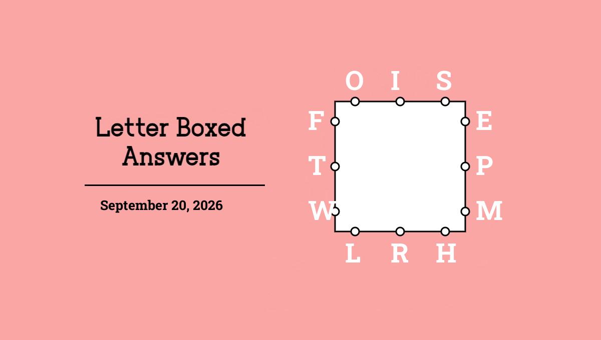 September 20, 2026 answers